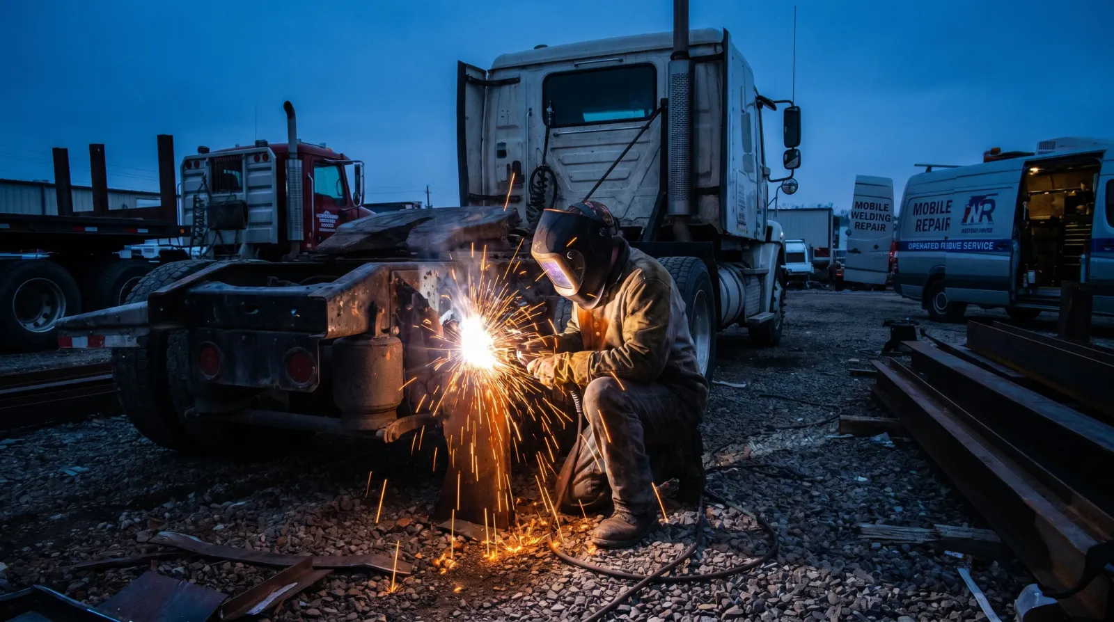 Mobile welding service at customer's site