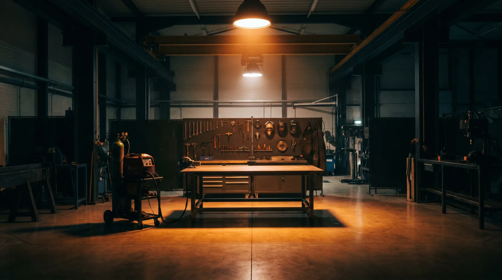 Welding workshop interior